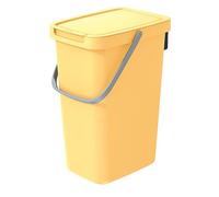 Keden Systema Q Poubelle de tri des déchets avec couvercle et anse Jaune clair 12 l