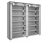 KEDIA Armoire de Rangement en Tissu, Penderie avec Housse, Placard, Garde-robe, pour Chambre, Vestiaire, (120x30x110)cm, Gris clair