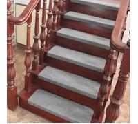 KEDIA. Lot de 15 Marchettes d'escalier, 65*21cm Tapis De sécurité Antidérapant Tapis d'intérieur Antidérapant pour Enfants, Gris