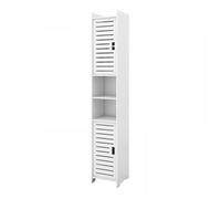 KEDIA Placard de rangement haut pour salle de bain, meuble de présentation au sol, salon, cuisine, entrée, (26x22x17)cm, Blanc