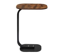 KEDIA Table d'appoint compacte en métal 40*28*58cm Pour canapé-lit ou chaise Design élégant les petits espaces Bois brûlé