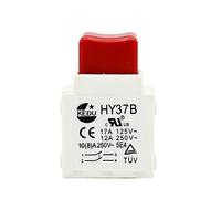 KEDU HY37B 125V / 17A 250V / 12A Interrupteur à déclenchement antipoussière Interrupteurs électriques pour déclencheurs Outils de jardinage de tondeuse à gazon Lock Off 2-Pack