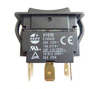 KEDU HY60B AC 125 / 250V 20 / 15A Interrupteur à bouton-poussoir ON-OFF-ON Outil électrique industriel Interrupteurs à bouton-poussoir à bascule pour outils électriques et machinerie