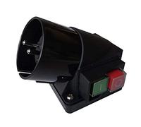 Kedu KOA5L Interrupteur à bouton poussoir avec prise européenne pour machines-outils, commutateurs électromagnétiques avec protection contre les coupures de courant et sous tension 2P+E 16 A 250 V
