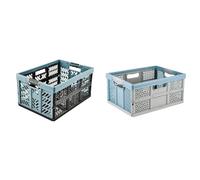 keeeper 2er Klappboxen Set Ben 45L und Lea 32L, mit Soft-Touch Griffen, Nordic Blue