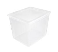 Boîte de rangement transparente avec aération pour vêtements 30 litres