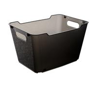 Panier de rangement élégant transparent 12 litres - Gris