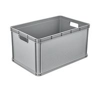 keeeper Caisse de rangement Robert – 64 L, empilable, polypropylène, spécial extérieur, nordic-grey