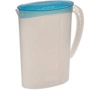 keeeper Carafe avec Couvercle, 2 L, 9,5 x 18,5 X 24,5 cm, Sara, Bleu/Transparent