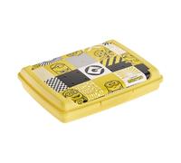 keeeper carla Handliche Box für Essen, 0,5 l, Mini, 17 x 13 x 3,5 cm, Brotdose/Lunchbox, Design: Minions, Mosaic, Gelb (Sunny Yellow)