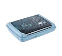 keeeper carla Handliche Box für Essen, 0,5 l, Mini, 17 x 13 x 3,5 cm, Brotdose/Lunchbox, Design: Space Cosmos, Blau (Nordic Blue)