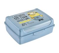 keeeper carla Handliche Box für Essen, 1 l, Midi, 17 x 13 x 7 cm, Brotdose/Lunchbox, Design: Minions, Hungry, Blau (Soft Blue)