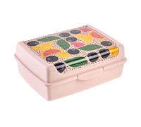 keeeper carla Handliche Box für Essen, 1 l, Midi, 17 x 13 x 7 cm, Brotdose/Lunchbox, Design: Modern Fruits, Pink (Nordic Pink)