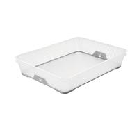 Corbeille de rangement antidérapante A4 pour bureau et école - Gris