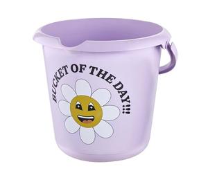 keeeper ilvie Seau avec Graduation intégrée et poignée Ergonomique, 10 l, Design : Happy Flower, Violet Doux