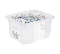 keeeper karolina Aufbewahrungsbox mit Deckel, 24 l, Dreh- und stapelbar, Design: Stitch, Für Kinder, Transparent
