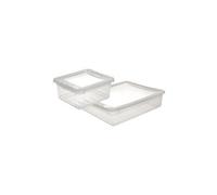Keeeper keeeper boîte de rangement "bea" , 30 l plat, pp, transparent noir G