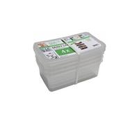 Keeeper keeeper kit de boîtes de rangement "bea", 4x 5,6 litres, pp noir