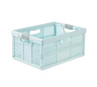keeeper Casier de rangement pliable Léa – 32 L avec poignées souples – Bleu Outremer