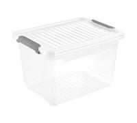 Bac Transparent avec couvercle et clips 16,6 litres