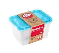 keeeper Boîte de conservation Fredo Fresh – Lot de 2 × 2 L – Congélable, lave-vaisselle – Bleu
