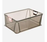 Caisse Plastique Translucide Empilable 45 litres - Gris