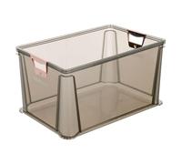 Caisse Plastique Translucide Empilable 64 litres - Gris