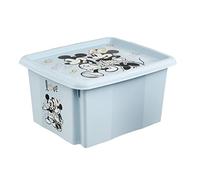 keeeper Micky Mouse Boîte de Rangement avec Couvercle, Pivotante et Empilable, Pour Enfants, 24 L, Karolina, Cloudy Blue
