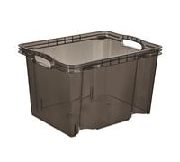 keeeper Multi-Box M Boîte de Rangement avec Poignées intégrées, 13,5 l, 35 x 27 x 21 cm, Franz, Crystal Grey