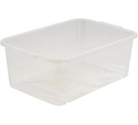 keeeper Petit Bac de Rangement 30x20 cm, polypropylène, 4,5 l, Wilma, naturel/transparent (Lot de 6)
