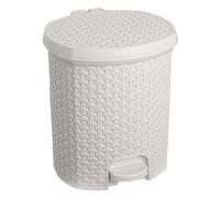 Poubelle pour Salle de Bain Elégante en Plastique 11,5 litres - Blanc