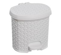 Poubelle pour Salle de Bain Elégante en Plastique 3 litres - Blanc