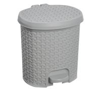 Poubelle pour Salle de Bain Elégante en Plastique 5,5 litres - Gris