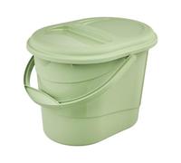 keeeper Poubelle Bio avec Couvercle, 13 l, Poubelle ovale, 37 x 29,5 x 27,5 cm, Elsa Eco Line, Vert (Eco Grass Green)