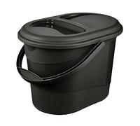 keeeper Poubelle Bio avec Couvercle, 13 L, Poubelle ovale, Elsa, Eco Graphite (Gris)