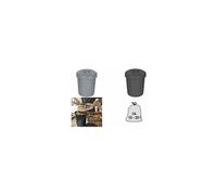 keeeper Petite poubelle 7 litres avec couvercle – Gris clair