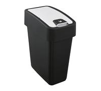 keeeper Poubelle Premium avec Couvercle Basculant, Soft Touch, 10 l, Magne, Gris Graphite