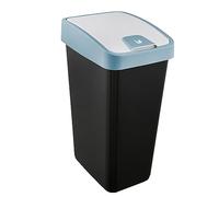 keeeper Poubelle rectangulaire à couvercle basculant 45 L Bleu