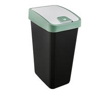 keeeper Poubelle rectangulaire Premium à couvercle basculant Soft Touch 45 L Vert