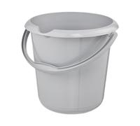 keeeper Seau avec Bec verseur, Graduation Intégrée et Poignée Ergonomique, 10 L, Mika Eco Line, Gris (Eco Stone Grey)