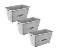 Keeeper Set 3X Seaux De Nettoyage Pliés ; 13L, Nordic Grey