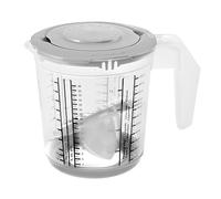 keeeper Set de Pichet Doseur 4 en 1, Avec protection Anti-éclaboussures et Presse-agrumes, Antidérapant, 1 L, Matteo, 14 x 14 x 15 cm, Nordic Grey