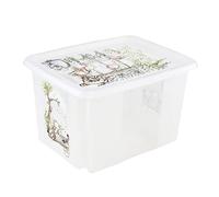 keeeper Winnie l'Ourson Boîte de Rangement avec Couvercle, Pivotante et Empilable, Pour Enfants, 30 L, Karolina, Natural Transparent