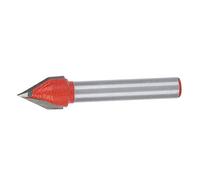 Keenso 60° Fraise à Bois de 1/4" de Diamètre, Outil de Gravure Durable | Acier inoxydable, Rainures nettes, Adapté aux menuiseries