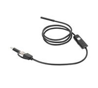 Keenso Caméra Endoscopique avec Lumière, Caméra Endoscope USB Flexible avec 6 LED, 3,28 Pieds pour Appareils et Tâches d'inspection