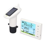 Keenso Capteur de Niveau d'eau à Ultrasons, écran LCD 4.3 Pouces | Utilisation sans fil pratique, de la température, émetteur étanche, fonction d\'alarme