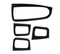 Keenso Couvercle de Bouton de Commutateur de Fenêtre en Fibre de Carbone ABS, Garniture de Bouton de Fenêtre 4 Pièces, Protection contre les Rayures, Accent Intérieur pour W205 2015 2018