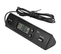 Keenso Horloge de Voiture avec Thermomètre à Double Sonde | Haute Précision ± 1 ℃, Matériau ABS, Conversion Celsius Fahrenheit, pour Température Intérieure et Extérieure