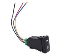 Keenso Interrupteur à Bouton-poussoir, 12 V, 4 Pôles, Interrupteur à Bouton-poussoir avec Voyants LED pour Barre LED Antibrouillard, Lumières Stroboscopiques DRL, Compatible avec