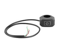 Keenso Interrupteur de Guidon de Moto, 12V 22mm 7/8in étanche Commande d'Interrupteur de Guidon Interrupteur d'Éclairage de Guidon de Moto Bouton Poussoir Marche/Arrêt avec Indicateur LED Blanc
